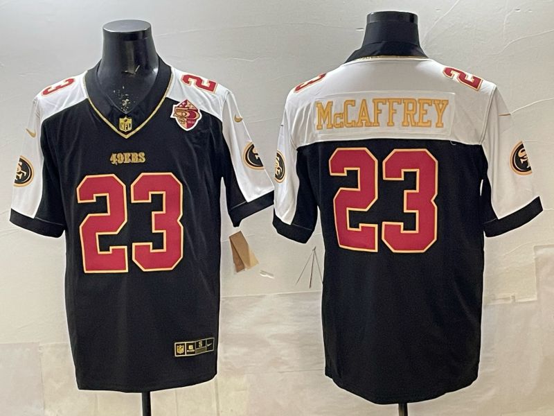 Men 2026 Nike San Francisco 49ers #23 Mccaffrey Black 3th generation Thorwback Limited NFL Jersey 01->san francisco 49ers->NFL Jersey